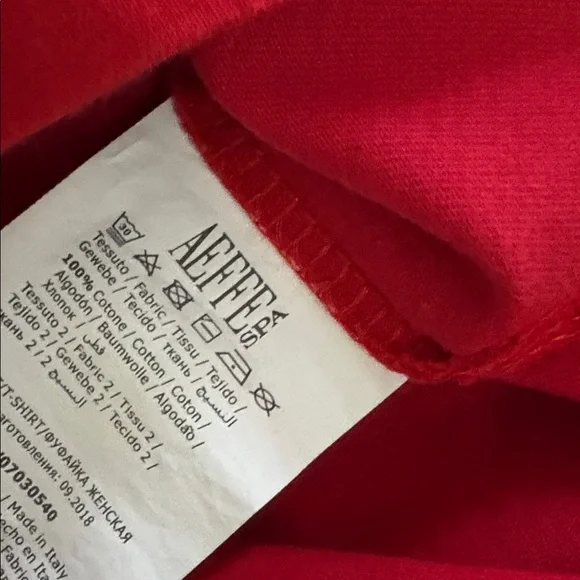 Moschino Kids Red Tee with White Teddy Logo - Picture 3 of 4